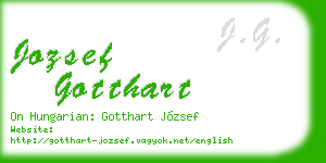 jozsef gotthart business card